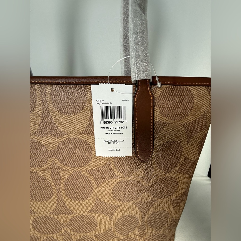 Coach City Tote Bag In Signature Canvas With Halloween Print CCE70 NWT - Picture 5 of 11